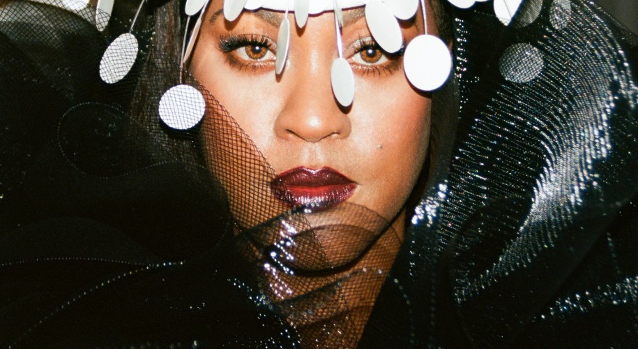 Shontelle wearing Philip Traecy hat - backstage of Fault Magazine interview photoshoot in London